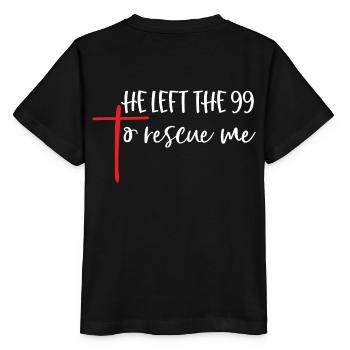 He Left The 99 to Rescue Me - Stanley/Stella Kinder T-Shirt MINI CREATOR  - Schwarz - Hinten - Mikhail (115cm)