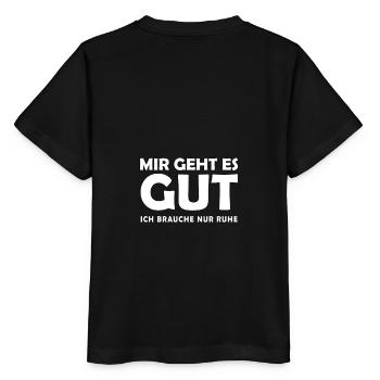J'ai besoin de repos! Pour les stressés ou autistes - T-shirt bio MINI CREATOR Stanley/Stella Enfant - noir - Dos - Mikhail (115cm)