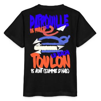 Patrouille de France Toulon 15. August - Stanley/Stella Kinder T-Shirt MINI CREATOR  - Schwarz - Hinten - Mikhail (115cm)