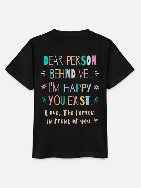 Beste persoon achter mij, ik ben blij dat jij het bent - Stanley/Stella Kinder-T-shirt MINI CREATOR  - zwart