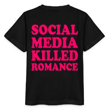 social media killed romance - Stanley/Stella Kinder T-Shirt MINI CREATOR  - Schwarz - Hinten - Mikhail (115cm)