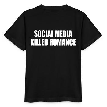 social media killed romance - Stanley/Stella MINI CREATOR Kids’ T-Shirt - black - Back - Mikhail (115cm)