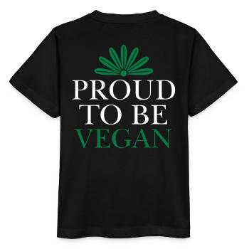 Fier Vegan véganes Veggie - T-shirt bio MINI CREATOR Stanley/Stella Enfant - noir - Dos - Mikhail (115cm)