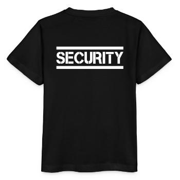 Service de garde de porte de discothèque de videur de sécurité de sécurité - T-shirt bio MINI CREATOR Stanley/Stella Enfant - noir - Dos - Mikhail (115cm)