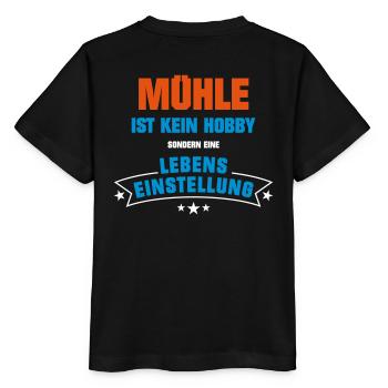 Mühle Sportart - Stanley/Stella Kinder T-Shirt MINI CREATOR  - Schwarz - Hinten - Mikhail (115cm)