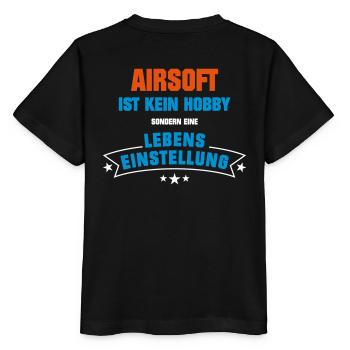Airsoft Sportart - Stanley/Stella Kinder T-Shirt MINI CREATOR  - Schwarz - Hinten - Mikhail (115cm)
