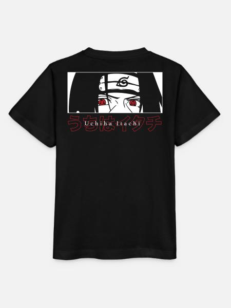 Naruto Shippuden Sharingan Van Uchiha Itachi - Stanley/Stella Kinder-T-shirt MINI CREATOR  - zwart