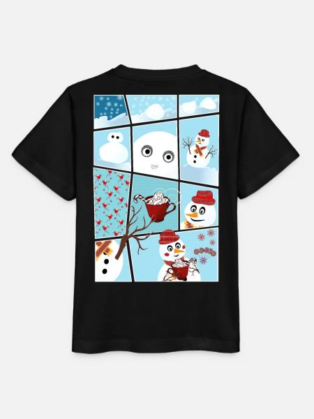 Weihnachten und die Geschichte vom Schneemann - Stanley/Stella Kinder T-Shirt MINI CREATOR  - Schwarz