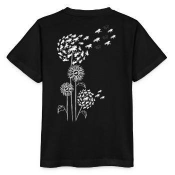Dandelion with Blossom and Tölt White - Stanley/Stella MINI CREATOR Kids’ T-Shirt - black - Back - Mikhail (115cm)