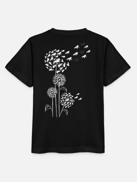 Pusteblume mit Blüte und Tölt Weiss - Stanley/Stella Kinder T-Shirt MINI CREATOR - Schwarz