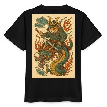 Fantôme d’un guerrier dans Dragon Battle - T-shirt bio MINI CREATOR Stanley/Stella Enfant - noir - Dos - Mikhail (115cm)