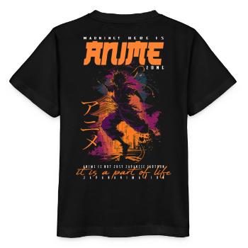 Anime Mann - Stanley/Stella Kinder T-Shirt MINI CREATOR  - Schwarz - Hinten - Mikhail (115cm)