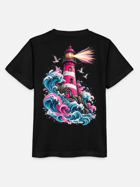 Leuchtturm am Meer – Maritimes Küstenmotiv - Stanley/Stella Kinder T-Shirt MINI CREATOR  - Schwarz