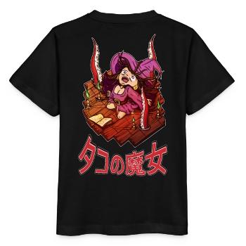 Sorcière invoquant des tentacules de poulpe - T-shirt bio MINI CREATOR Stanley/Stella Enfant - noir - Dos - Mikhail (115cm)