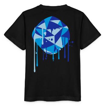 balle art spray graffiti goutte rond rond bleu - T-shirt bio MINI CREATOR Stanley/Stella Enfant - noir - Dos - Mikhail (115cm)