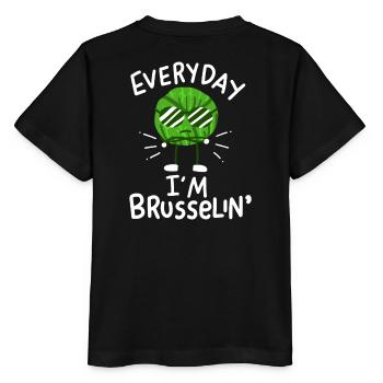 Vegan Veganer Rosenkohl - Stanley/Stella Kinder T-Shirt MINI CREATOR  - Schwarz - Hinten - Mikhail (115cm)
