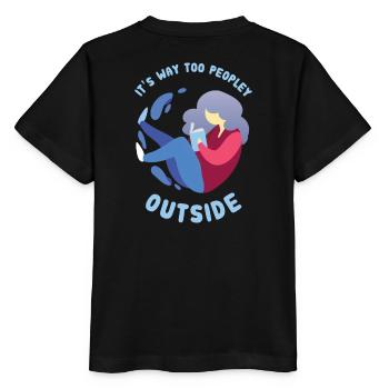 Introvert - Way Too Peopley - Stanley/Stella MINI CREATOR Kids’ T-Shirt - black - Back - Mikhail (115cm)