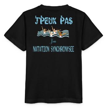 Ich kann kein Synchronschwimmen haben - Stanley/Stella Kinder T-Shirt MINI CREATOR  - Schwarz - Hinten - Mikhail (115cm)