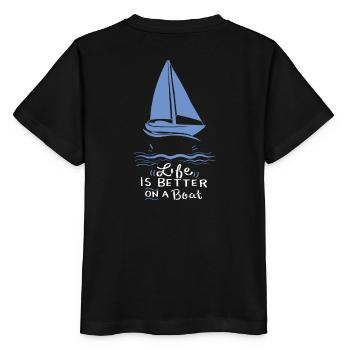 Sailing Sailing Boat - Stanley/Stella MINI CREATOR Kids’ T-Shirt - black - Back - Mikhail (115cm)
