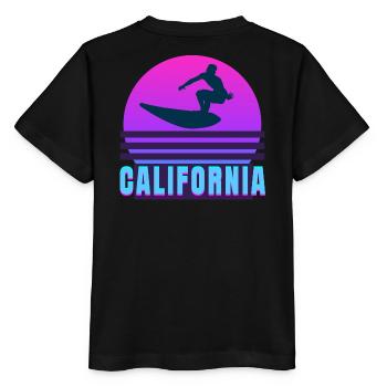 Kalifornien, Kalifornien, Surfen - Stanley/Stella Kinder T-Shirt MINI CREATOR  - Schwarz - Hinten - Mikhail (115cm)