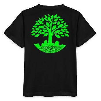 tree of life, zen, ecology - Stanley/Stella MINI CREATOR Kids’ T-Shirt - black - Back - Mikhail (115cm)
