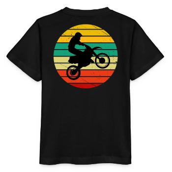 Chopper, Biker, Motorradfan - Stanley/Stella Kinder T-Shirt MINI CREATOR  - Schwarz - Hinten - Mikhail (115cm)