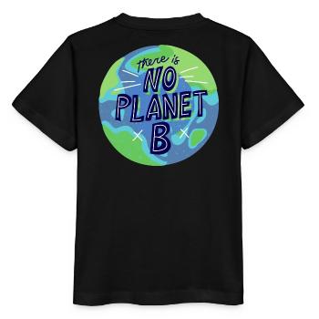 no planet B, mère nature, planète terre - T-shirt bio MINI CREATOR Stanley/Stella Enfant - noir - Dos - Mikhail (115cm)