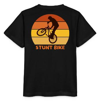 bike, faire du vélo, vélo cross - T-shirt bio MINI CREATOR Stanley/Stella Enfant - noir - Dos - Mikhail (115cm)