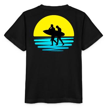surfing, surf spot, surfing - Stanley/Stella MINI CREATOR Kids’ T-Shirt - black - Back - Mikhail (115cm)