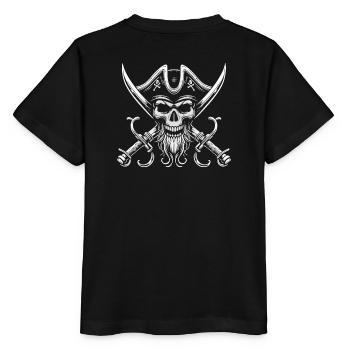 Tête de mort pirate sabres - T-shirt bio MINI CREATOR Stanley/Stella Enfant - noir - Dos - Mikhail (115cm)