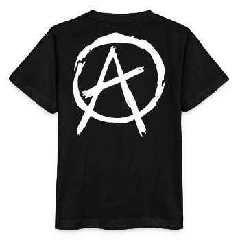 Anarchie Symbol im Kreis - weiß - Stanley/Stella Kinder T-Shirt MINI CREATOR  - Schwarz - Hinten - Mikhail (115cm)
