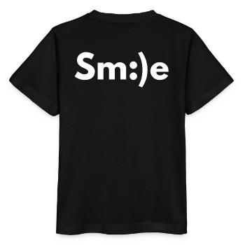 Smiling, smiling, smiling - Stanley/Stella MINI CREATOR Kids’ T-Shirt - black - Back - Mikhail (115cm)
