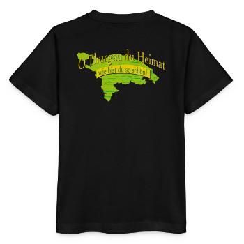 o Thurgau du Heimat | Ostschweiz - Stanley/Stella Kinder T-Shirt MINI CREATOR  - Schwarz - Hinten - Mikhail (115cm)