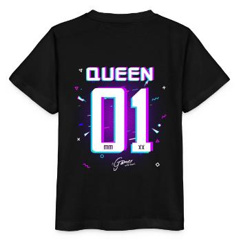 Gamer - King - Queen Geschenk Geschenkidee - Stanley/Stella Kinder T-Shirt MINI CREATOR  - Schwarz - Hinten - Mikhail (115cm)