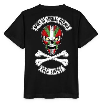 Basken Bikers - Stanley/Stella Kinder T-Shirt MINI CREATOR  - Schwarz - Hinten - Mikhail (115cm)