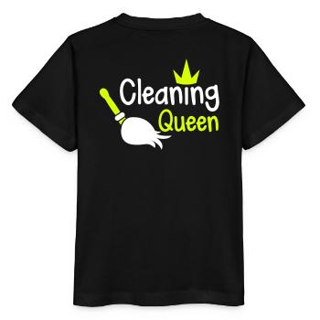 nettoyage reine avec un balai et une couronne - T-shirt bio MINI CREATOR Stanley/Stella Enfant - noir - Dos - Mikhail (115cm)