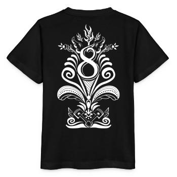 Kurbits V8 No:2 - white - Stanley/Stella MINI CREATOR Kids’ T-Shirt - black - Back - Mikhail (115cm)