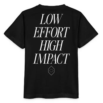 Low Effort, High Impact - Stanley/Stella Kinder T-Shirt MINI CREATOR  - Schwarz - Hinten - Mikhail (115cm)