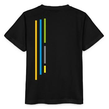Style Stripes - COLORS Lines / Sporty - Stanley/Stella MINI CREATOR Kids’ T-Shirt - black - Back - Mikhail (115cm)