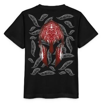 Spartaner Helm Adlerfedern - Stanley/Stella Kinder T-Shirt MINI CREATOR  - Schwarz - Hinten - Mikhail (115cm)