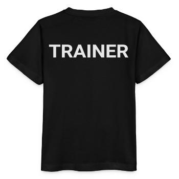 Trainer - Back, back, back labeled - Stanley/Stella MINI CREATOR Kids’ T-Shirt - black - Back - Mikhail (115cm)