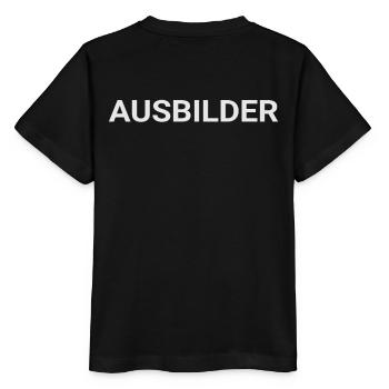 Ausbilder - Rücken, Rückseite, hinten beschriftet - Stanley/Stella Kinder T-Shirt MINI CREATOR  - Schwarz - Hinten - Mikhail (115cm)