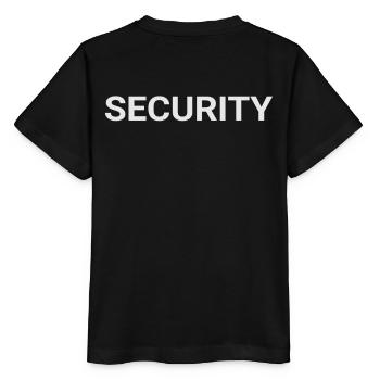 Security - back, back, back labeled - Stanley/Stella MINI CREATOR Kids’ T-Shirt - black - Back - Mikhail (115cm)