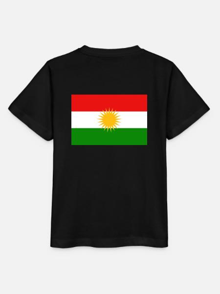 Kurdische Flagge Rücken - Stanley/Stella T-shirt MINI CREATOR til børn - sort