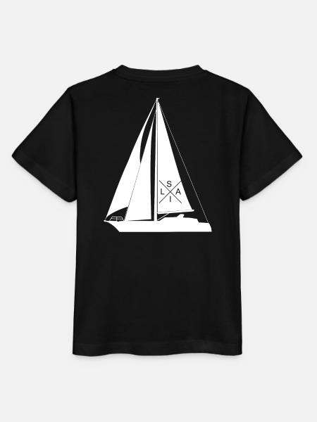 Segelboot Sail Rückenaufdruck - Kapitän Segler - Stanley/Stella Kinder T-Shirt MINI CREATOR - Schwarz