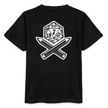 Rollenspiel Jolly Roger - Stanley/Stella Kinder T-Shirt MINI CREATOR  - Schwarz - Hinten - Mikhail (115cm)