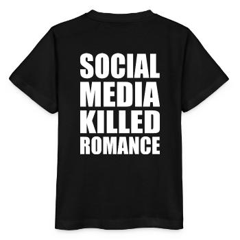 social media killed romance - Stanley/Stella Kinder T-Shirt MINI CREATOR  - Schwarz - Hinten - Mikhail (115cm)