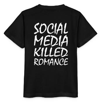 social media killed romance - T-shirt bio MINI CREATOR Stanley/Stella Enfant - noir - Dos - Mikhail (115cm)