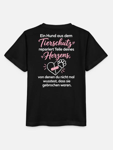 Tierschutzhund Herzensretter Design - Stanley/Stella Kinder T-Shirt MINI CREATOR - Schwarz