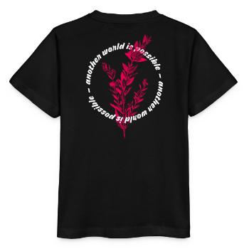 Another world is possible - Stanley/Stella MINI CREATOR Kids’ T-Shirt - black - Back - Mikhail (115cm)